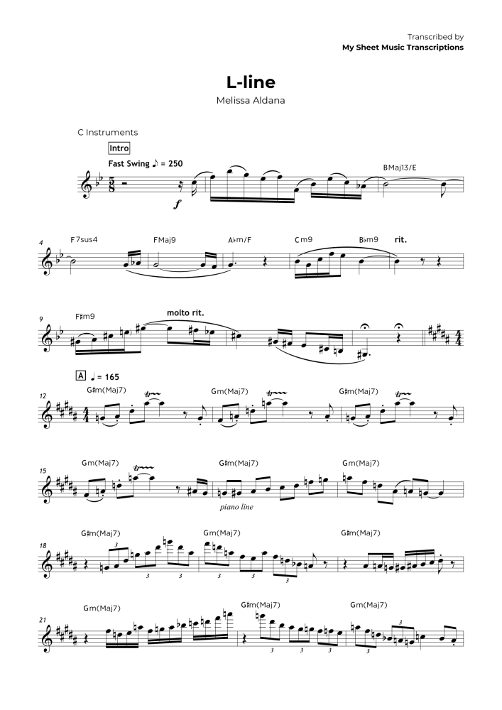 Lead Sheet 3 (L-line) - C instruments - MSMT_ 34185